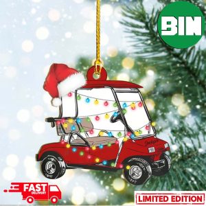 Golf Cart Christmas Tree Decorations 2023 Xmas Gift Ornament
