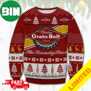 Grain Belt Beer The Friendly Beer 3D Xmas Funny 2023 Holiday Custom And Personalized Idea Christmas Ugly Sweater