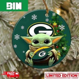 Green Bay Packers Baby Yoda NFL 2023 Christmas Tree Decorations Ornament