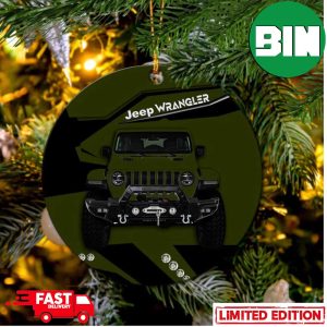 Green Jeep Perfect Gift For Holiday Tree Decorations Christmas Ornament