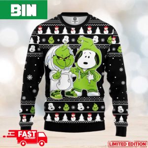 Grinch And Snoopy Ugly Christmas Sweater Amazing 2023 Holiday Gift Men And Women Christmas Gift