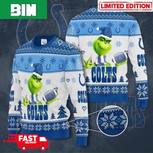 Grinch x Indianapolis Colts NFL Xmas Gift For Family 2023 Ugly Christmas Sweater