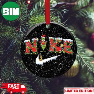 Grinch x Nike Logo Brand Christmas Tree Decorations 2023 Holiday Gift For Fans Ornament