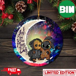 Groot And Toothless Love You To The Moon Galaxy Perfect Gift For Holiday Ornament