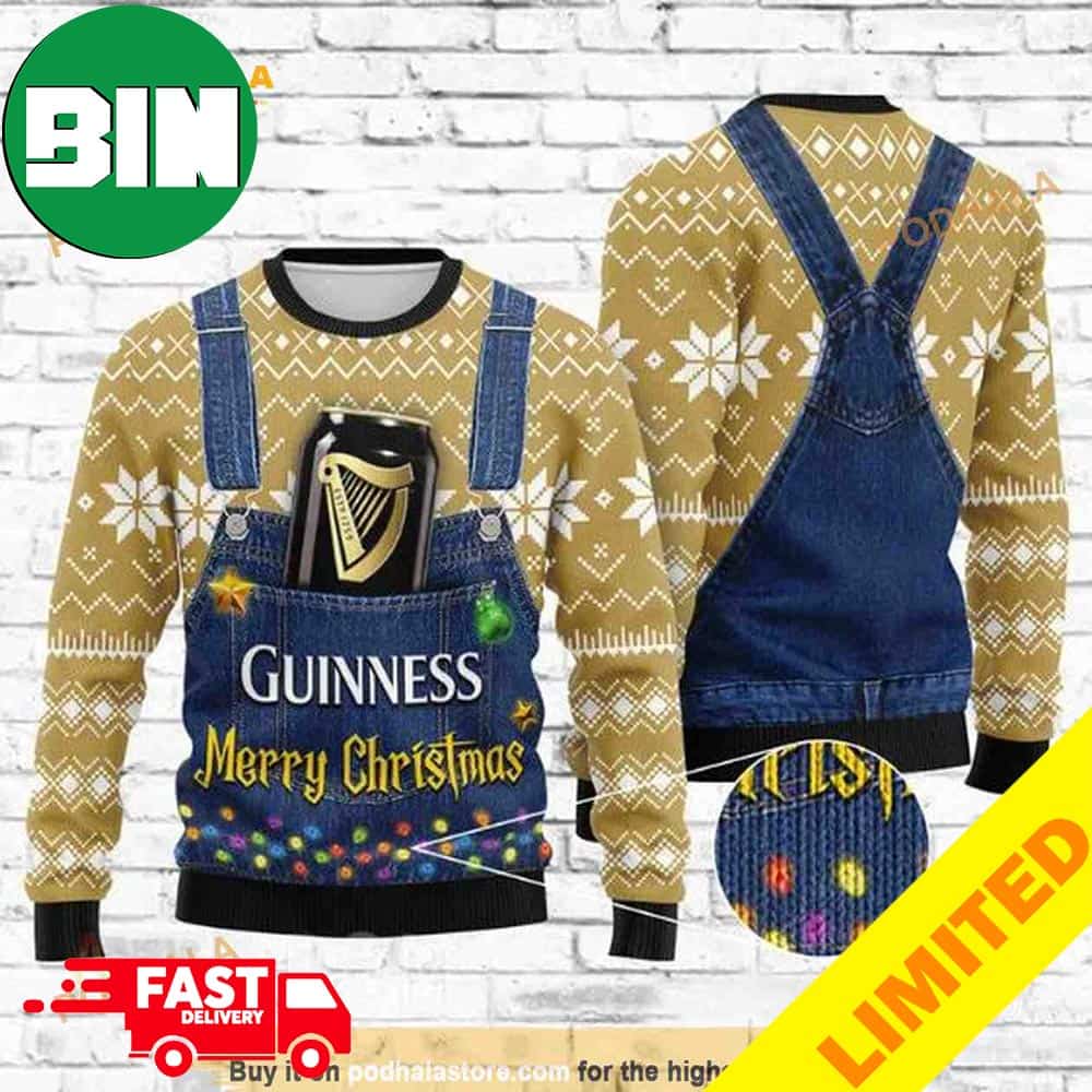Guinness Beer Merry Christmas Xmas Funny 2023 Holiday Custom And Personalized Idea Christmas Ugly Sweater