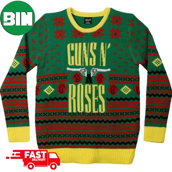 Guns N Roses Colorful Christmas 2023 Pattern For Fans Ugly Sweater