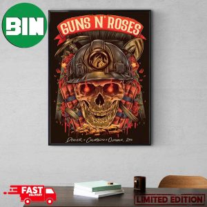 Guns N Roses Denver x Colorado x October 27th 2023 At Ball Arena North American Tour Poster Canvas