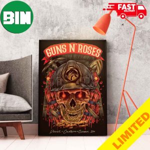 Guns N Roses Denver x Colorado x October 27th 2023 At Ball Arena North American Tour Poster Canvas