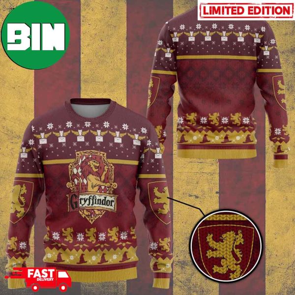 Harry Potter Gryffindor Ver 1 Christmas Gift Holiday Custom Name For Men And Women Ugly Sweater