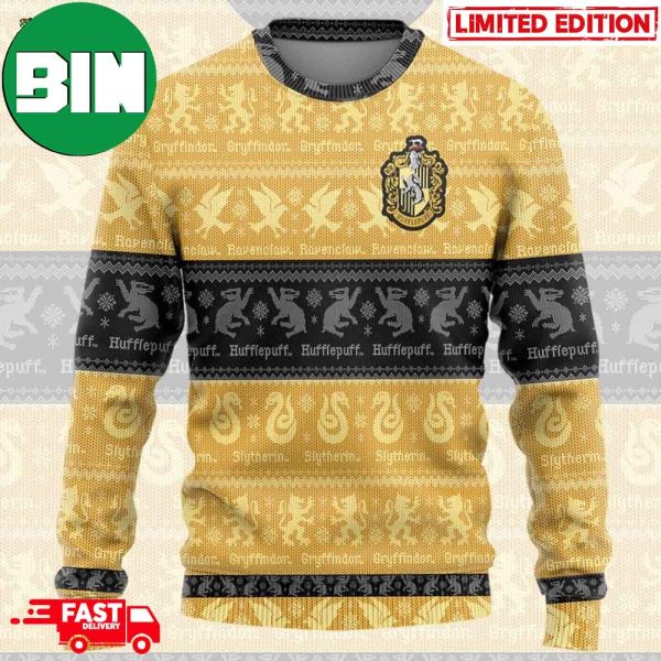 Harry Potter Hufflepuff Quidditch Xmas Gift For Family Ugly Sweater