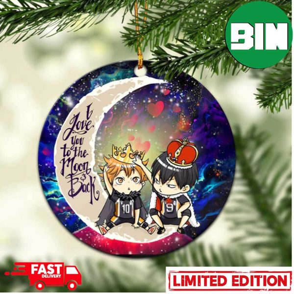 Hinata And Tobio Haikyuu Love You To The Moon Galaxy Perfect Gift For Holiday Ornament