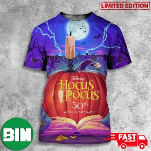 Hocus Pocus 30th Anniversary On Disney Plus Halloween 2023 3D T-Shirt