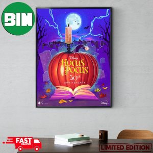 Hocus Pocus 30th Anniversary On Disney Plus Halloween 2023 Poster Canvas