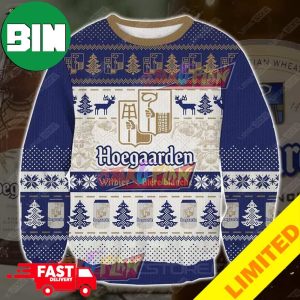 Hoegaarden White Beer 3D Xmas Funny 2023 Holiday Custom And Personalized Idea Christmas Ugly Sweater