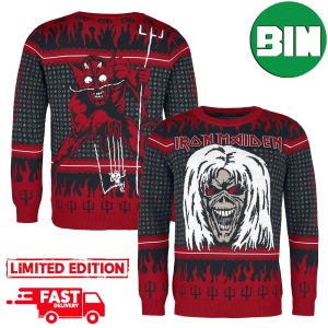 Holiday 2023 Demon Iron Maiden Hell Fire Christmas Gift For Fans Ugly Sweater