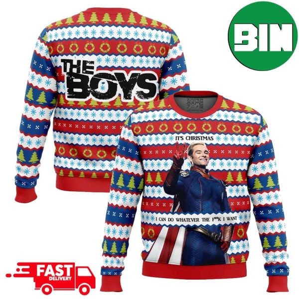 Homelander It’s Christmas I Can Do Whatever The Fuck I Want Xmas 2023 Ugly Sweater