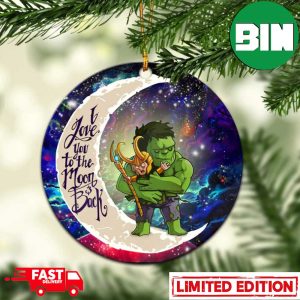 Hulk And Loki Love You To The Moon Galaxy Perfect Gift For Holiday Ornament