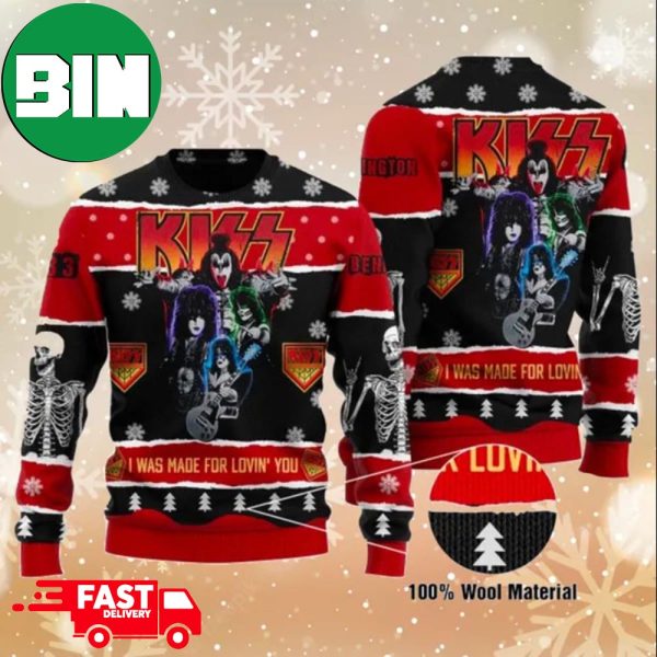I Was Made For Lovin’ You By Kiss Christmas Gift For Fans 2023 Holiday Ugly Sweater