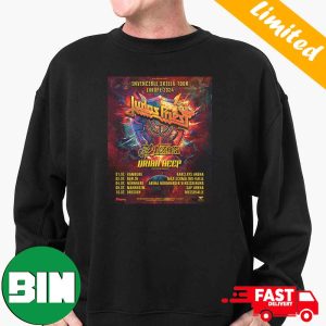 Invincible Shield Tour Europe 2024 Judas Priest With Saxon And Uriah Heep Schedule List T-Shirt