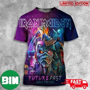 Iron Maiden The Future Past Tour World Tour 2024 New Zealand 16th September Spark Arena Ackland 3D T-Shirt