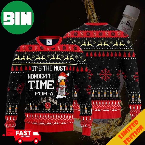 It’s the Most Wonderful Time For A Jim Beam Ugly Christmas Sweater For Men And Women