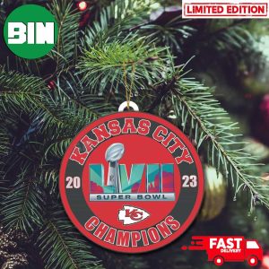 Kansas City Chiefs LVII Super Bowl 2023 Trophy Champions Christmas Tree Decorations Ornament