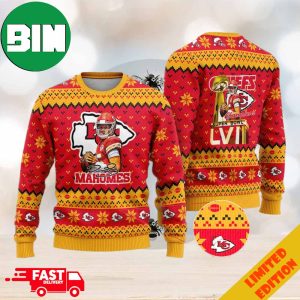 Kansas City Chiefs Patrick Mahomes Super Bowl LVII 2023 Champions Christmas Gift Signature Ugly Sweater