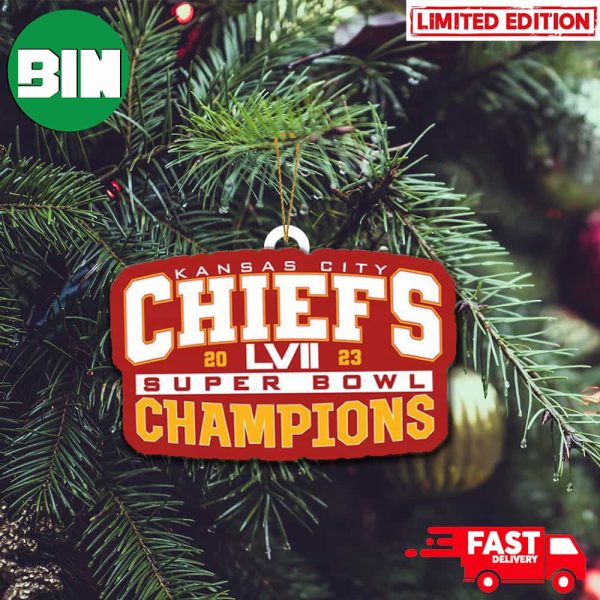 Kansas City Chiefs Super Bowl LVII Champions 2023 Christmas Tree Decorations Ornament