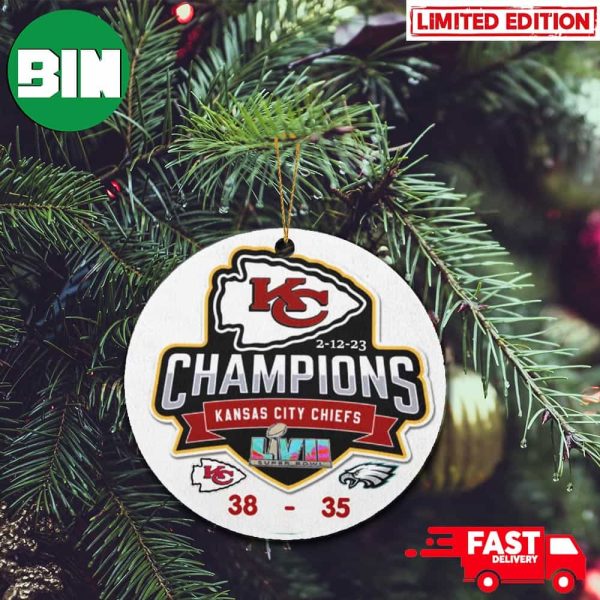 Kansas City Chiefs Super Bowl LVII Champions 2023 Christmas Tree Decorations Ornament For Fans