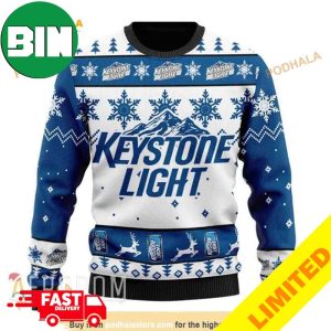 Keystone Light Drink Lover Xmas Funny 2023 Holiday Custom And Personalized Idea Christmas Ugly Sweater