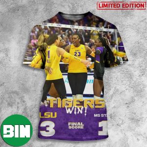 LSU Tigers Win 3-1 In SEC Home Games LSU Volleyball 3D T-Shirt