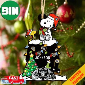 NFL Las Vegas Raiders Xmas Mickey Custom Name Christmas Tree Decorations  Ornament - Binteez