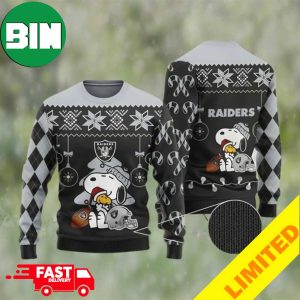 Las Vegas Raiders Peanuts Snoopy Ugly Christmas Sweater For Men And Women