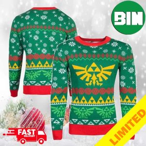 Legend of Zelda Triforce Knitted Xmas 2023 Ugly Christmas Sweater