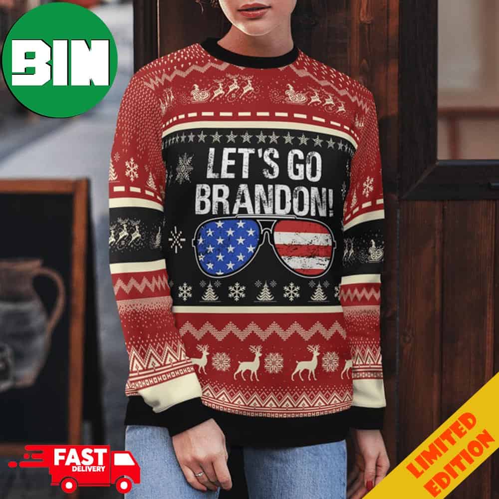 Let's Go Brandon 3D Holiday 2023 Gift Ugly Sweater For Men And Women