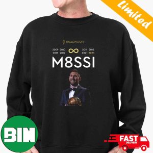 Lionel Messi 8 Ballon d’Or Congratulations 2023 All Title T-Shirt
