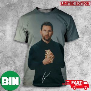 Lionel Messi x Adidas Celebrating His 8th Career Ballon d’Or 2023 Congratulations All Over Print T-Shirt