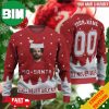 Liverpool FC Personalized Name And Number Christmas 2023 Holiday Ugly Sweater