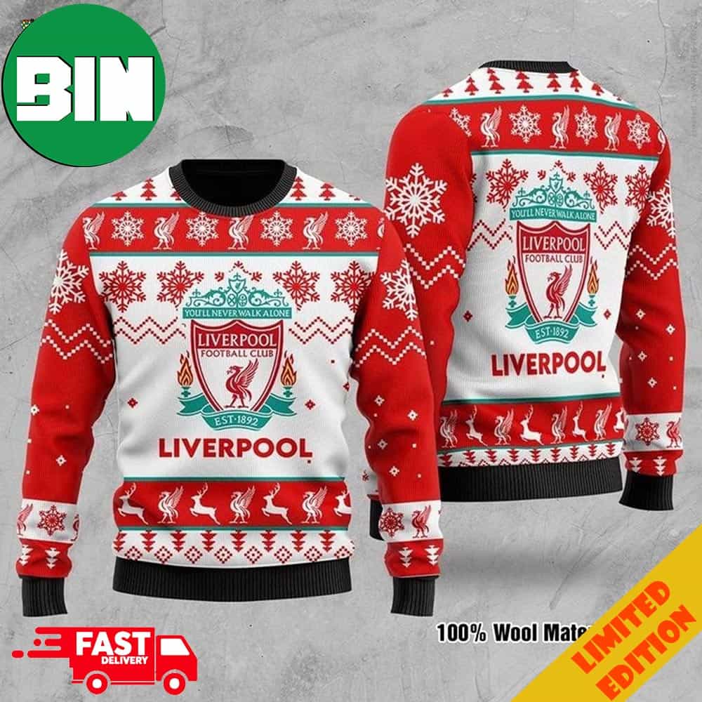 Liverpool FC Christmas 2023 Holiday Gift Ugly Sweater