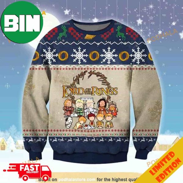 Lord Of The Rings Funny Characters Ugly Christmas Sweater For Family Gift 2023 Holiday