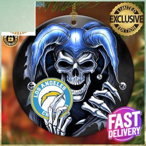 Los Angeles Chargers NFL Skull Joker 2023 Holiday Gifts Christmas Decorations Ornament For Fans