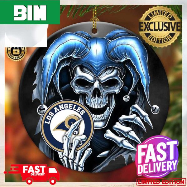 Los Angeles Rams NFL Skull Joker 2023 Holiday Gifts Christmas Decorations Ornament For Fans