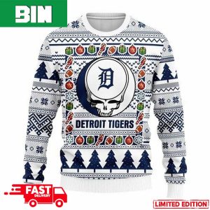 MLB Detroit Tigers Grateful Dead For Holiday 2023 Xmas Gift For Men And Women Funny Ugly Sweater