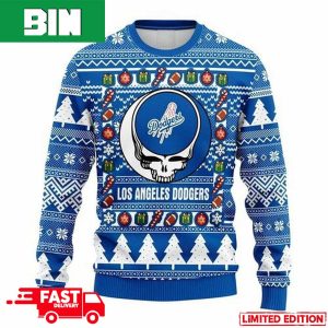 MLB Los Angeles Dodgers Grateful Dead For Holiday 2023 Xmas Gift For Men And Women Funny Ugly Sweater