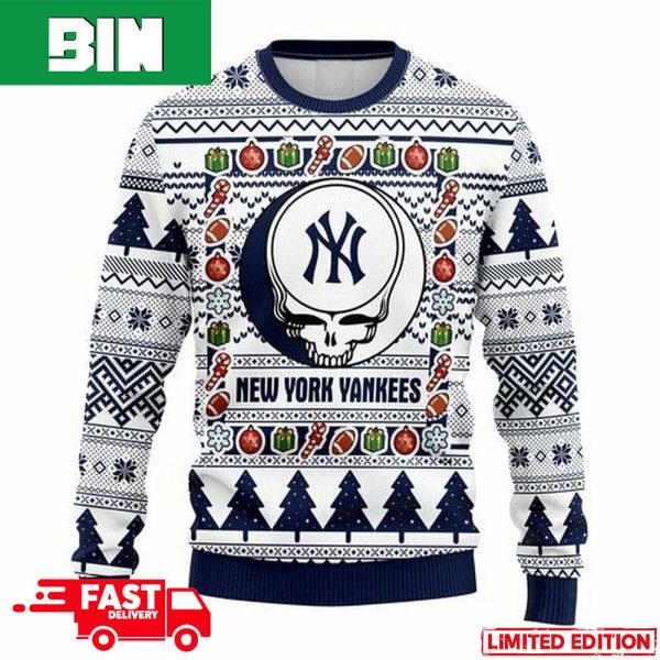 MLB New York Yankees Grateful Dead For Holiday 2023 Xmas Gift For Men And Women Funny Ugly Sweater