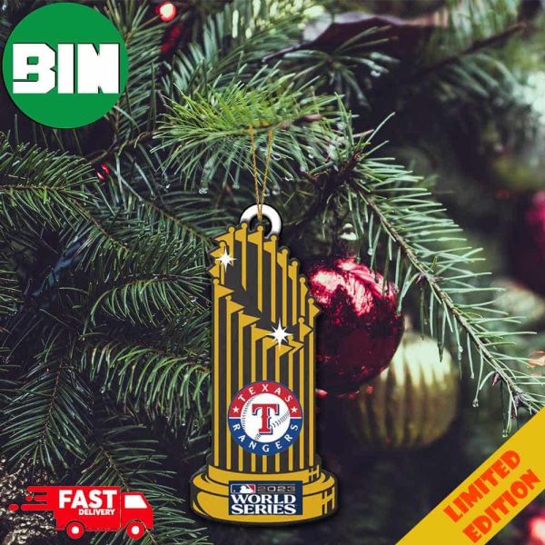 MLB World Series 2023 Champions Trophy Texas Rangers Tree Decorations Holiday Gift Ornament