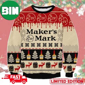 Maker’s Mark Bourbon Ugly Christmas Sweater For Family 2023 Gift