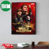 Congratulations Max Verstappen Three-time F1 World Champion Home Decor Poster Canvas