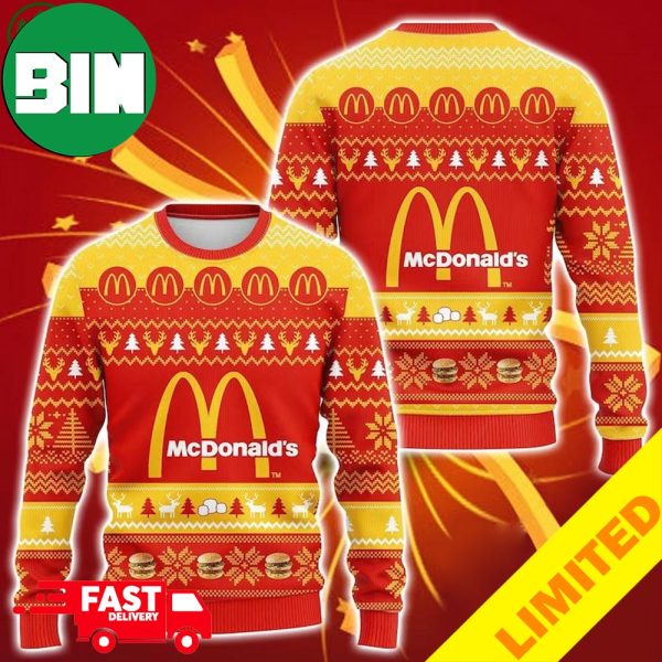 McDonald’s Christmas 2023 Limited Edition 3D Ugly Sweater