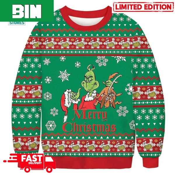 Merry Christmas Grinch Xmas 2023 Ugly Christmas Sweater